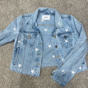 Pistols Denim Star Cropped Jean Jacket